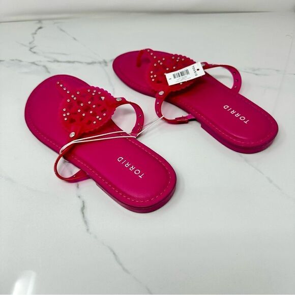 Torrid Lucite Strappy Sandals- Size 8WW - Picture 7 of 11